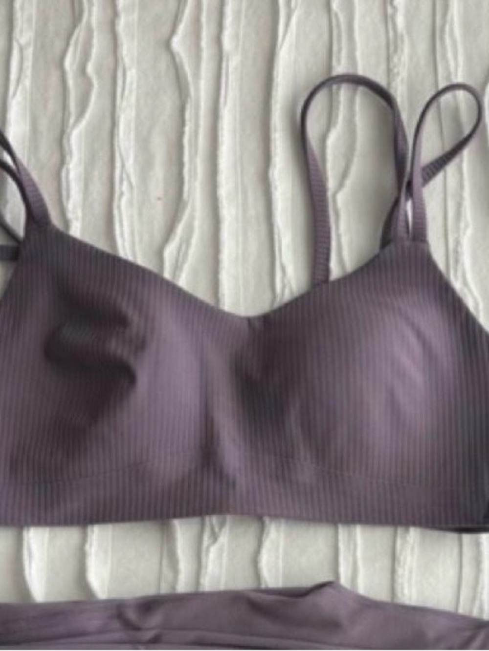 lululemon athletica Ribbed Bralette in Mauve like a cloud